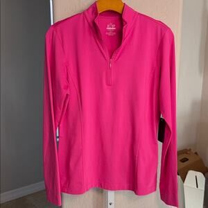 EP Pro Vibrant Pink Long Sleeve Top 1/4 zip top